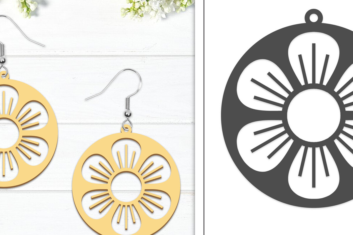 Intra απο ξύλο plywood 3mm-4mm πάχος - Σκουλαρίκια λουλουδιών | Σκουλαρίκια  Δίασταση 3x3 cm INTRAFABR-102950937