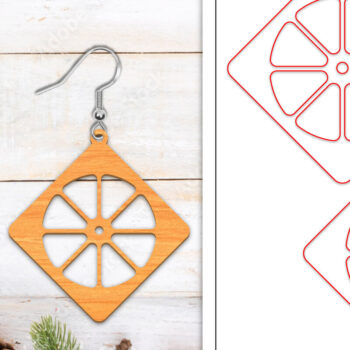 Intra απο ξύλο plywood 3mm-4mm πάχος - Σκουλαρίκια λουλουδιών | Σκουλαρίκια  Δίασταση 3x3 cm INTRAFABR-103050365 - Image 1