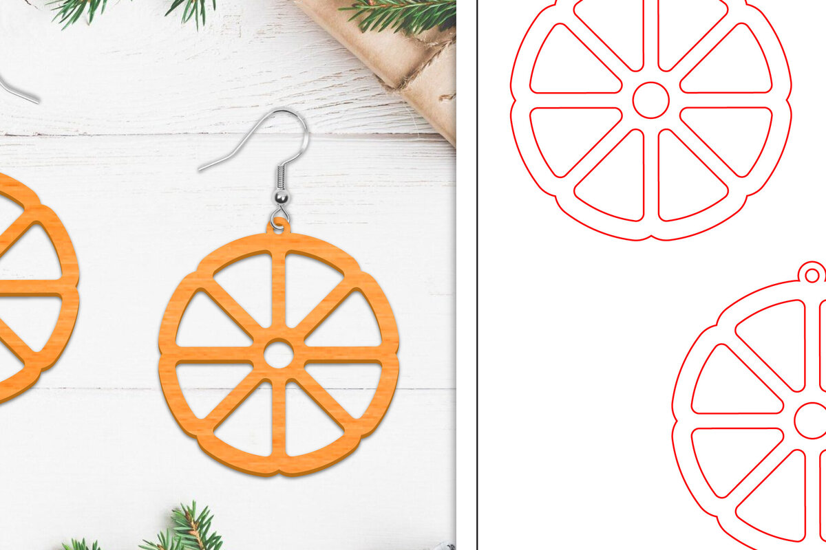 Intra απο ξύλο plywood 3mm-4mm πάχος - Σκουλαρίκια λουλουδιών | Σκουλαρίκια  Δίασταση 3x3 cm INTRAFABR-103111930