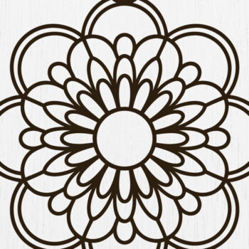 Intra απο ξύλο plywood 3mm-4mm πάχος - Σκουλαρίκια λουλουδιών Laser Cut Σχέδιο  13 Δίασταση 3x3 cm INTRAFABR-122818213 - Image 1