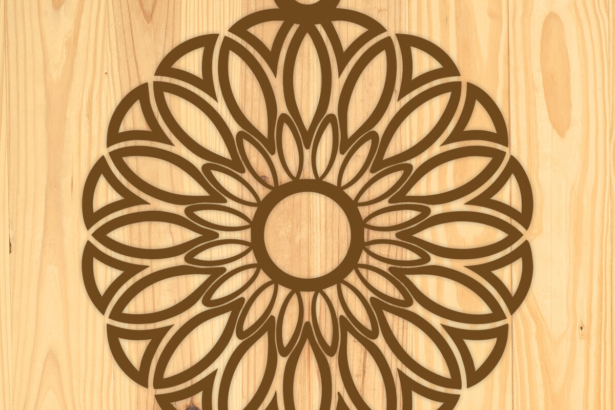 Intra απο ξύλο plywood 3mm-4mm πάχος - Σκουλαρίκια λουλουδιών Laser Cut Σχέδιο  Δίασταση 3x3 cm INTRAFABR-122530903