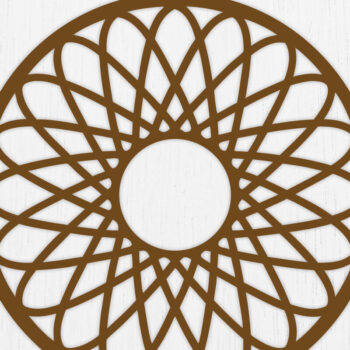 Intra απο ξύλο plywood 3mm-4mm πάχος - Σκουλαρίκια λουλουδιών Laser Cut Σχέδιο  5 Δίασταση 3x3 cm INTRAFABR-122531035 - Image 1