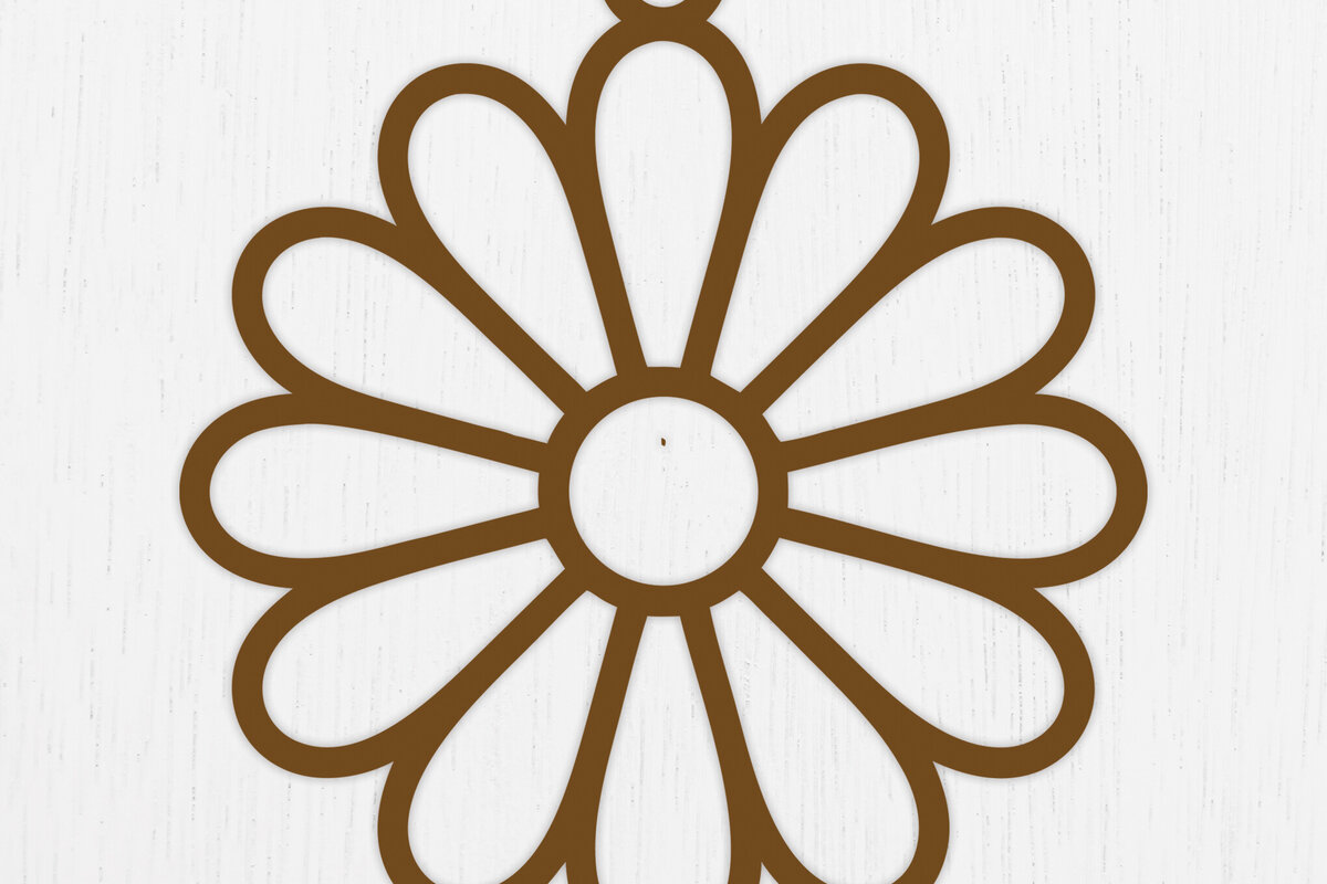 Intra απο ξύλο plywood 3mm-4mm πάχος - Σκουλαρίκια λουλουδιών Laser Cut Σχέδιο  6 Δίασταση 3x3 cm INTRAFABR-122748220