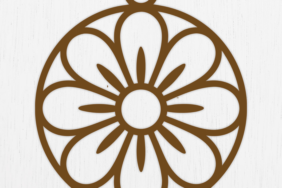 Intra απο ξύλο plywood 3mm-4mm πάχος - Σκουλαρίκια λουλουδιών Laser Cut Σχέδιο  7 Δίασταση 3x3 cm INTRAFABR-122748262