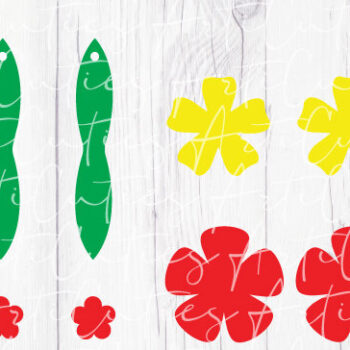 Intra απο ξύλο plywood 3mm-4mm πάχος - Πρότυπο σκουλαρίκια λουλουδιών Δίασταση 3x3 cm INTRAFABR-8049286 - Image 3