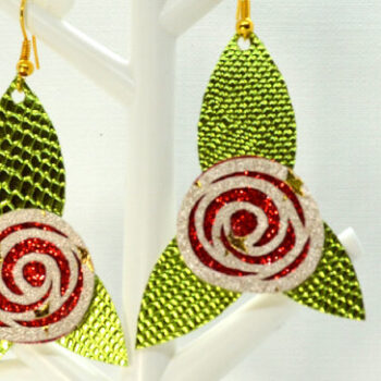 Intra απο ξύλο plywood 3mm-4mm πάχος - Πρότυπο σκουλαρίκια λουλουδιών Δίασταση 3x3 cm INTRAFABR-8118788 - Image 2