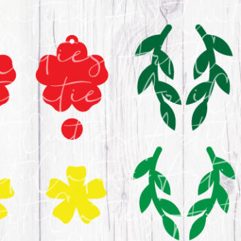 Intra απο ξύλο plywood 3mm-4mm πάχος - Πρότυπο σκουλαρίκια λουλουδιών Δίασταση 3x3 cm INTRAFABR-8119141 - Image 3