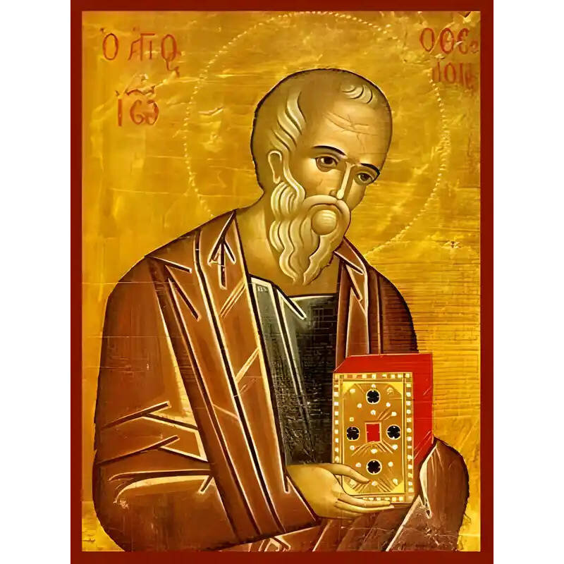 Εικόνα Ορθοδοξίας με περίγραμμα χρυσό σε ξύλο Φλαμουρίας  με  βάση Εικόνα ΑΓΙΟΣ ΑΠΟΣΤΟΛΟΣ ΚΑΙ ΕΥΑΓΓΕΛΙΣΤΗΣ ΙΩΑΝΝΗΣ Ο ΘΕΟΛΟΓΟΣ Χειροποίητη Ελληνορθόδοξη εικόνα του Ιησού Χριστού, Κρεμαστή πλάκα βυζαντινής τέχνης, χριστιανική τέχνη Διάσταση 40x30 cm (10,2x7,9 ίντσες)  INTRAEK-1447757865057