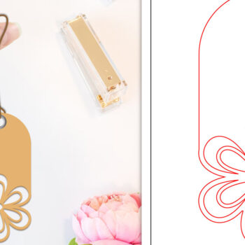 Intra απο ξύλο plywood 3mm-4mm πάχος - Ετικέτες δώρου λουλουδιών | Ετικέτες Δίασταση 30x20 cm INTRAFABR-103235977 - Image 1