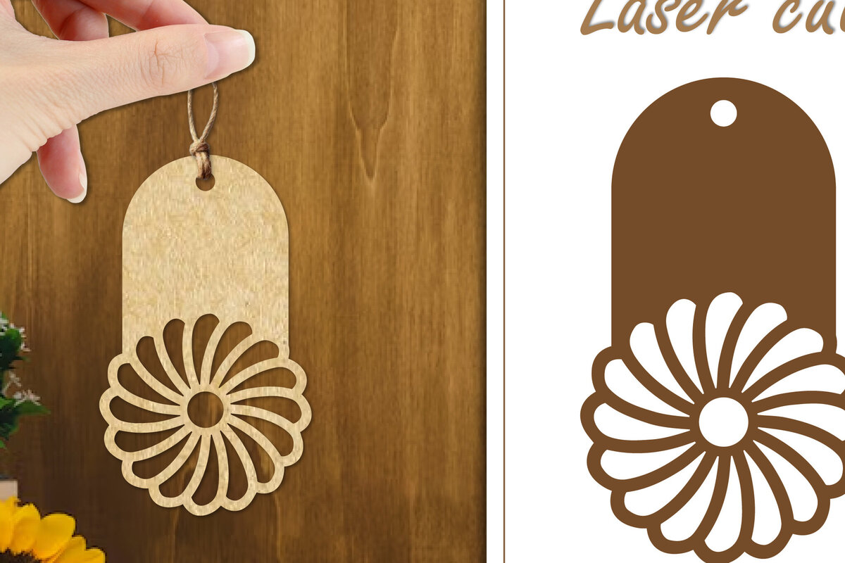 Intra απο ξύλο plywood 3mm-4mm πάχος - Ετικέτες δώρου λουλουδιών  | Ετικέτες  Δίασταση 30x20 cm INTRAFABR-123883921