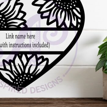 Intra απο ξύλο plywood 3mm-4mm πάχος - Σήμα ονόματος λουλουδιού σχήματος καρδιάς  Laser Δίασταση 30x20 cm INTRAFABR-117914255 - Image 3