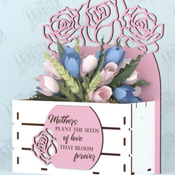 Intra απο ξύλο plywood 3mm-4mm πάχος - Πακέτο λουλουδιών | Σετ κουτιά λουλουδιών Δίασταση 20x20 cm INTRAFABR-119538861 - Image 3