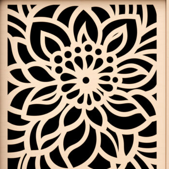 Intra απο ξύλο plywood 3mm-4mm πάχος - Λουλούδι σε πλαίσιο Διακόσμηση τοίχου  Πακέτο Δίασταση 4x4 cm INTRAFABR-91817502 - Image 5