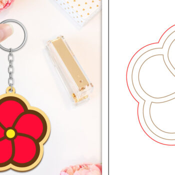 Intra απο ξύλο plywood 3mm-4mm πάχος - Μπρελόκ Λουλούδι Κοπή Laser | Μπρελόκ  Δίασταση 4x4 cm INTRAFABR-103234708 - Image 1