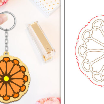 Intra απο ξύλο plywood 3mm-4mm πάχος - Μπρελόκ Λουλούδι Κοπή Laser | Μπρελόκ  Δίασταση 4x4 cm INTRAFABR-103234849 - Image 1