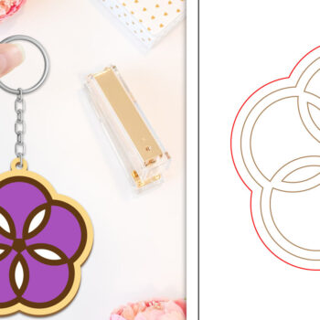 Intra απο ξύλο plywood 3mm-4mm πάχος - Μπρελόκ Λουλούδι Κοπή Laser | Μπρελόκ  Δίασταση 4x4 cm INTRAFABR-103234504 - Image 1