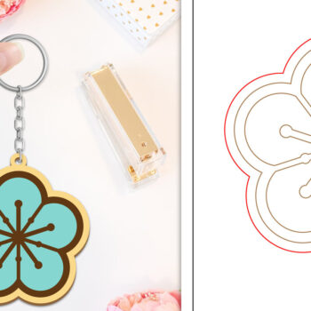 Intra απο ξύλο plywood 3mm-4mm πάχος - Μπρελόκ Λουλούδι Κοπή Laser | Μπρελόκ  Δίασταση 4x4 cm INTRAFABR-103234578 - Image 1