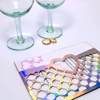 Intra απο ξύλο plywood 3mm-4mm πάχος - Σετ φάκελος δαντέλας λουλούδι και κουτί δώρου Δίασταση 4x4 cm INTRAFABR-90274320 - Image 1