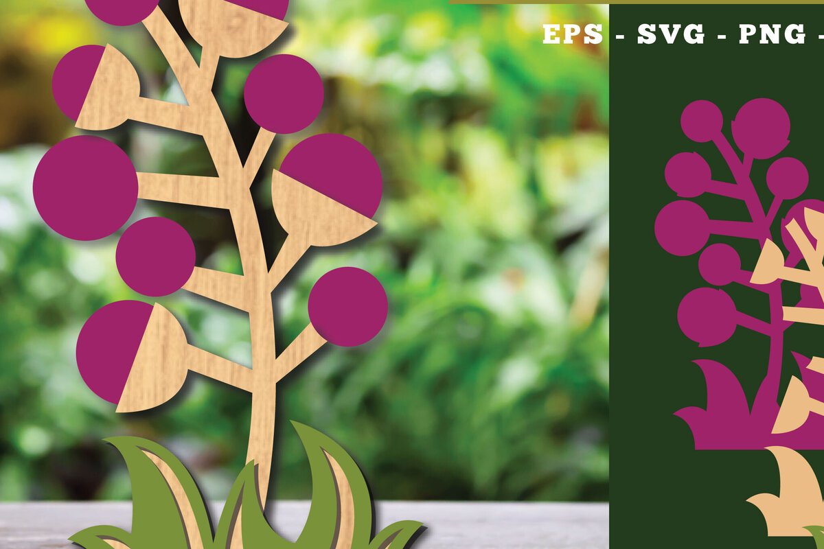 Intra απο ξύλο plywood 3mm-4mm πάχος - Διακόσμηση με κομμένα λέιζερ λουλουδιών 10 Δίασταση 20x20 cm INTRAFABR-113208437