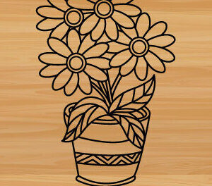 Intra απο ξύλο plywood 3mm-4mm πάχος - Flower Laser Cut File 3d Wall Art  Δίασταση 40x50 cm INTRAFABR-67456438