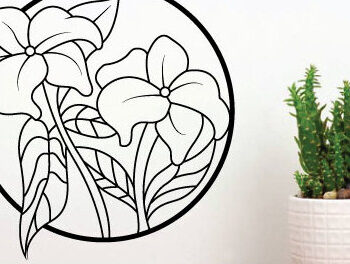 Intra απο ξύλο plywood 3mm-4mm πάχος - Πακέτο τέχνης τοίχου με λουλούδια κομμένα με λέιζερ Δίασταση 40x50 cm INTRAFABR-97383754 - Image 10