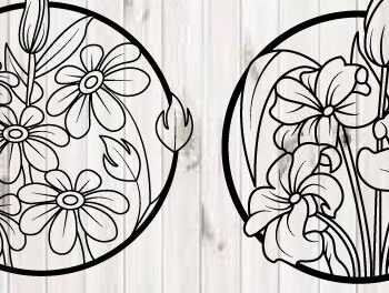 Intra απο ξύλο plywood 3mm-4mm πάχος - Flower Laser Cut Metal Art Art  Δίασταση 40x50 cm INTRAFABR-98226394 - Image 1