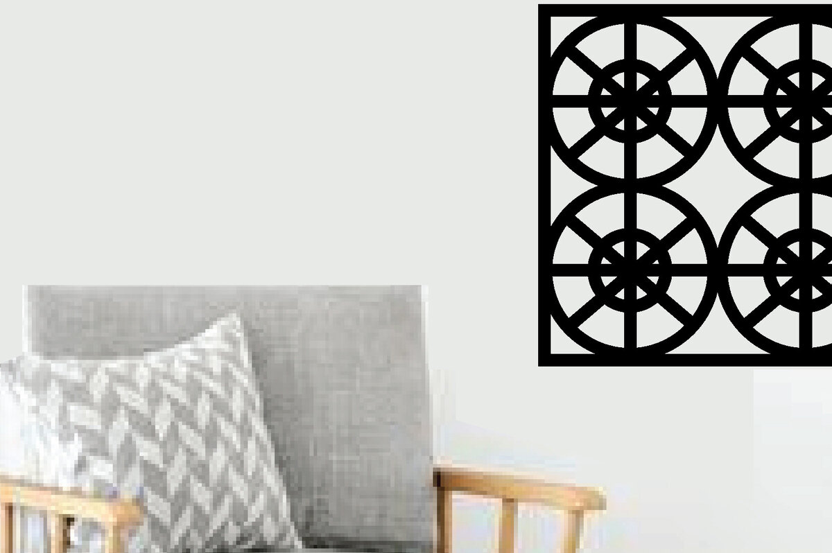 Intra απο ξύλο plywood 3mm-4mm πάχος - Flower Laser Κοπή Μεταλλικών Τέχνης Τοίχων Δίασταση 40x50 cm INTRAFABR-89288185