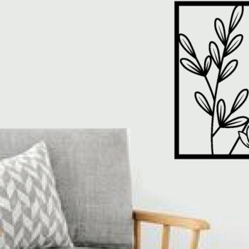 Intra απο ξύλο plywood 3mm-4mm πάχος - Flower Laser Κοπή Μεταλλικών Τέχνης Τοίχων Δίασταση 40x50 cm INTRAFABR-89288935 - Image 1