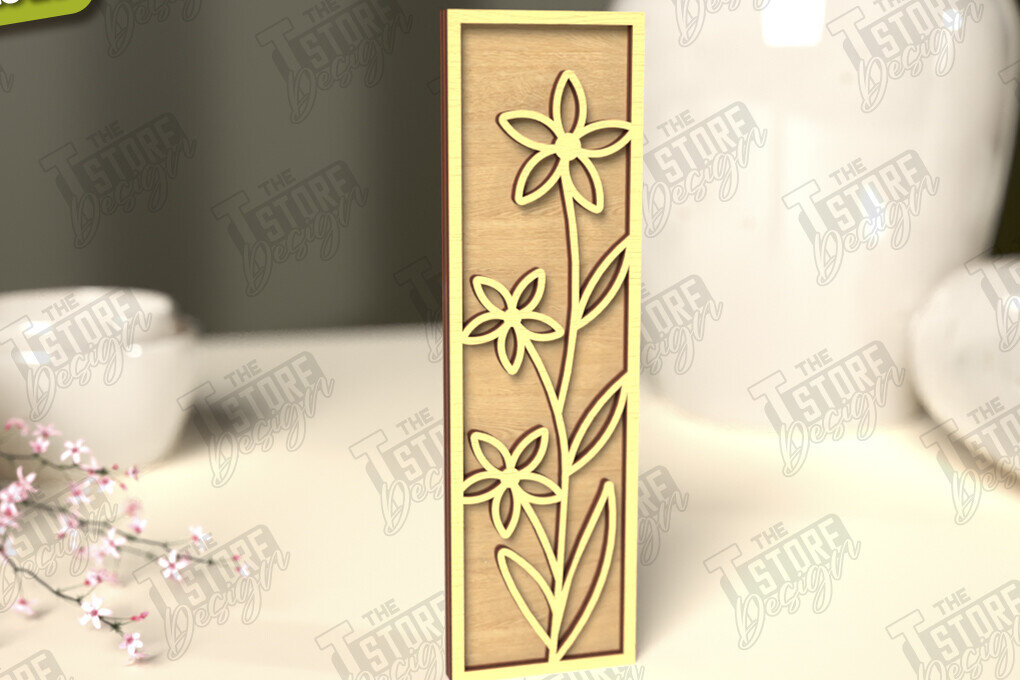 Intra απο ξύλο plywood 3mm-4mm πάχος - Γράμματα λουλουδιών | Alphabet | Floral Design Δίασταση 30x20 cm INTRAFABR-118352800