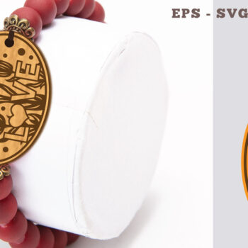 Intra απο ξύλο plywood 3mm-4mm πάχος - Βραχιόλι Flower Love Cut Laser 1 Δίασταση 4x4 cm INTRAFABR-104773810 - Image 1