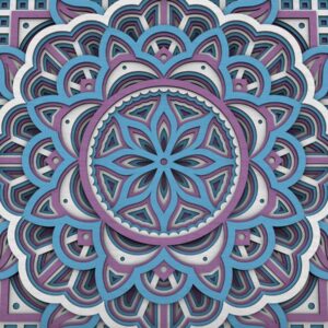 Intra απο ξύλο plywood 3mm-4mm πάχος - Flower Mandala , Layered Mandala  Δίασταση 30x30 cm INTRAFABR-29230693