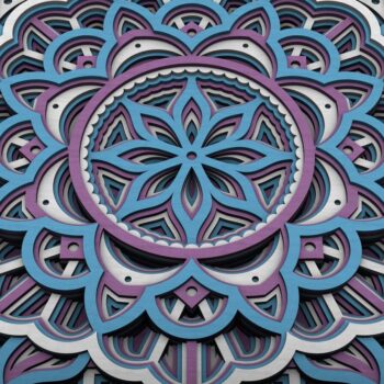 Intra απο ξύλο plywood 3mm-4mm πάχος - Flower Mandala , Layered Mandala  Δίασταση 30x30 cm INTRAFABR-29230693 - Image 4