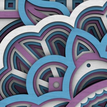 Intra απο ξύλο plywood 3mm-4mm πάχος - Flower Mandala , Layered Mandala  Δίασταση 30x30 cm INTRAFABR-29230693 - Image 7