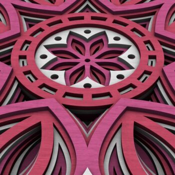 Intra απο ξύλο plywood 3mm-4mm πάχος - Flower Mandala , Layered Mandala  Δίασταση 30x30 cm INTRAFABR-29231036 - Image 5