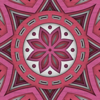 Intra απο ξύλο plywood 3mm-4mm πάχος - Flower Mandala , Layered Mandala  Δίασταση 30x30 cm INTRAFABR-29231036 - Image 9