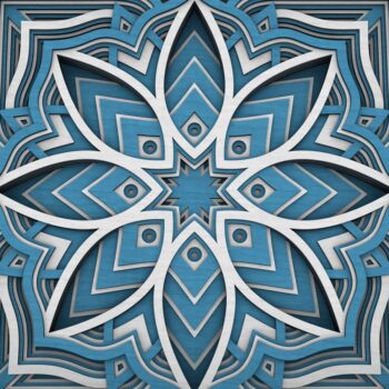 Intra απο ξύλο plywood 3mm-4mm πάχος - Flower Mandala , Layered Mandala Δίασταση 30x30 cm INTRAFABR-29231160 - Image 1