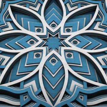 Intra απο ξύλο plywood 3mm-4mm πάχος - Flower Mandala , Layered Mandala Δίασταση 30x30 cm INTRAFABR-29231160 - Image 4