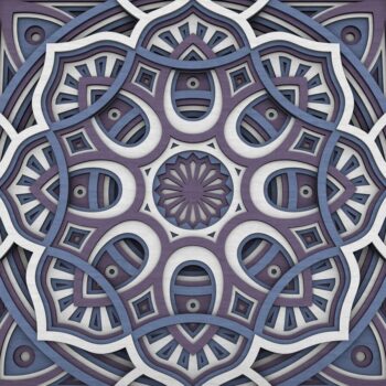 Intra απο ξύλο plywood 3mm-4mm πάχος - Flower Mandala , Layered Mandala Δίασταση 30x30 cm INTRAFABR-29231232 - Image 1