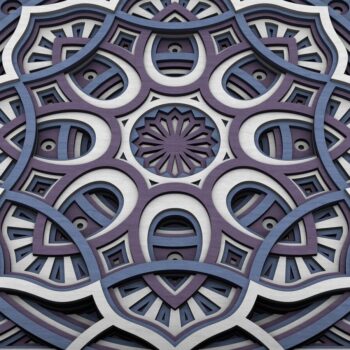 Intra απο ξύλο plywood 3mm-4mm πάχος - Flower Mandala , Layered Mandala Δίασταση 30x30 cm INTRAFABR-29231232 - Image 4