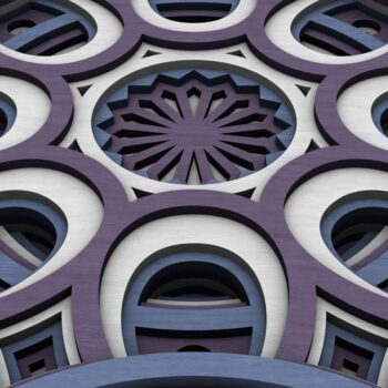 Intra απο ξύλο plywood 3mm-4mm πάχος - Flower Mandala , Layered Mandala Δίασταση 30x30 cm INTRAFABR-29231232 - Image 5