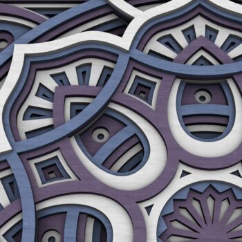 Intra απο ξύλο plywood 3mm-4mm πάχος - Flower Mandala , Layered Mandala Δίασταση 30x30 cm INTRAFABR-29231232 - Image 6