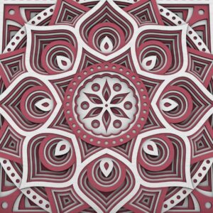 Intra απο ξύλο plywood 3mm-4mm πάχος - Flower Mandala , Layered Mandala  Δίασταση 30x30 cm INTRAFABR-29231309