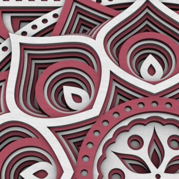 Intra απο ξύλο plywood 3mm-4mm πάχος - Flower Mandala , Layered Mandala Δίασταση 30x30 cm INTRAFABR-29231309 - Image 6