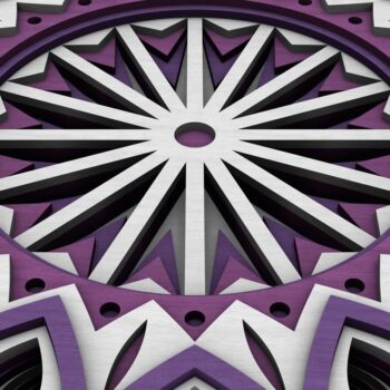 Intra απο ξύλο plywood 3mm-4mm πάχος - Flower Mandala , Layered Mandala Δίασταση 30x30 cm INTRAFABR-29231550 - Image 3