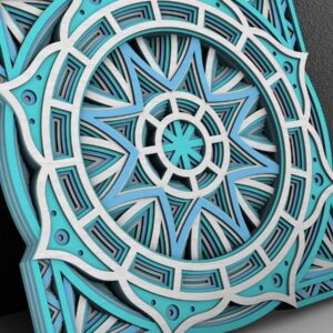 Intra απο ξύλο plywood 3mm-4mm πάχος - Flower Mandala , Layered Mandala  Δίασταση 30x30 cm INTRAFABR-29229169