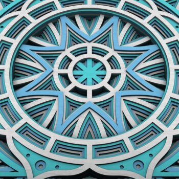 Intra απο ξύλο plywood 3mm-4mm πάχος - Flower Mandala , Layered Mandala  Δίασταση 30x30 cm INTRAFABR-29229169 - Image 3