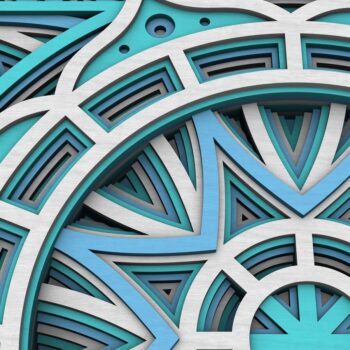 Intra απο ξύλο plywood 3mm-4mm πάχος - Flower Mandala , Layered Mandala  Δίασταση 30x30 cm INTRAFABR-29229169 - Image 5