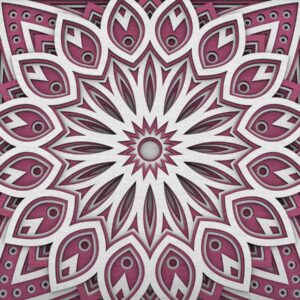 Intra απο ξύλο plywood 3mm-4mm πάχος - Flower Mandala , Layered Mandala  Δίασταση 30x30 cm INTRAFABR-29231614