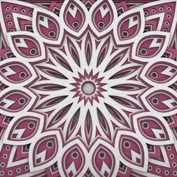 Intra απο ξύλο plywood 3mm-4mm πάχος - Flower Mandala , Layered Mandala  Δίασταση 30x30 cm INTRAFABR-29231614 - Image 1