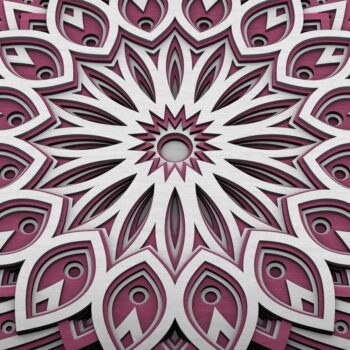 Intra απο ξύλο plywood 3mm-4mm πάχος - Flower Mandala , Layered Mandala  Δίασταση 30x30 cm INTRAFABR-29231614 - Image 4